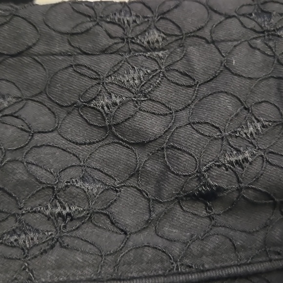 Vintage ANNE KLEIN Black Denim Embroidered Jacket Size 12 - Picture 3 of 5